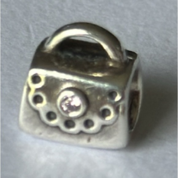 Pandora 925 ALE bag pink crystal charm​​